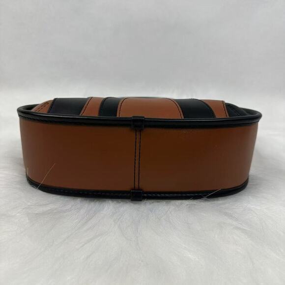 Coach Ergo Bag Wavy Stripe Upcrafted Coachtopia Leather In Brown Black CQ004 - Picture 6 of 8